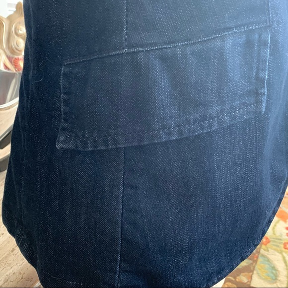 KENSIE Denim Blazer Single Button Notch Collar - Picture 4 of 11